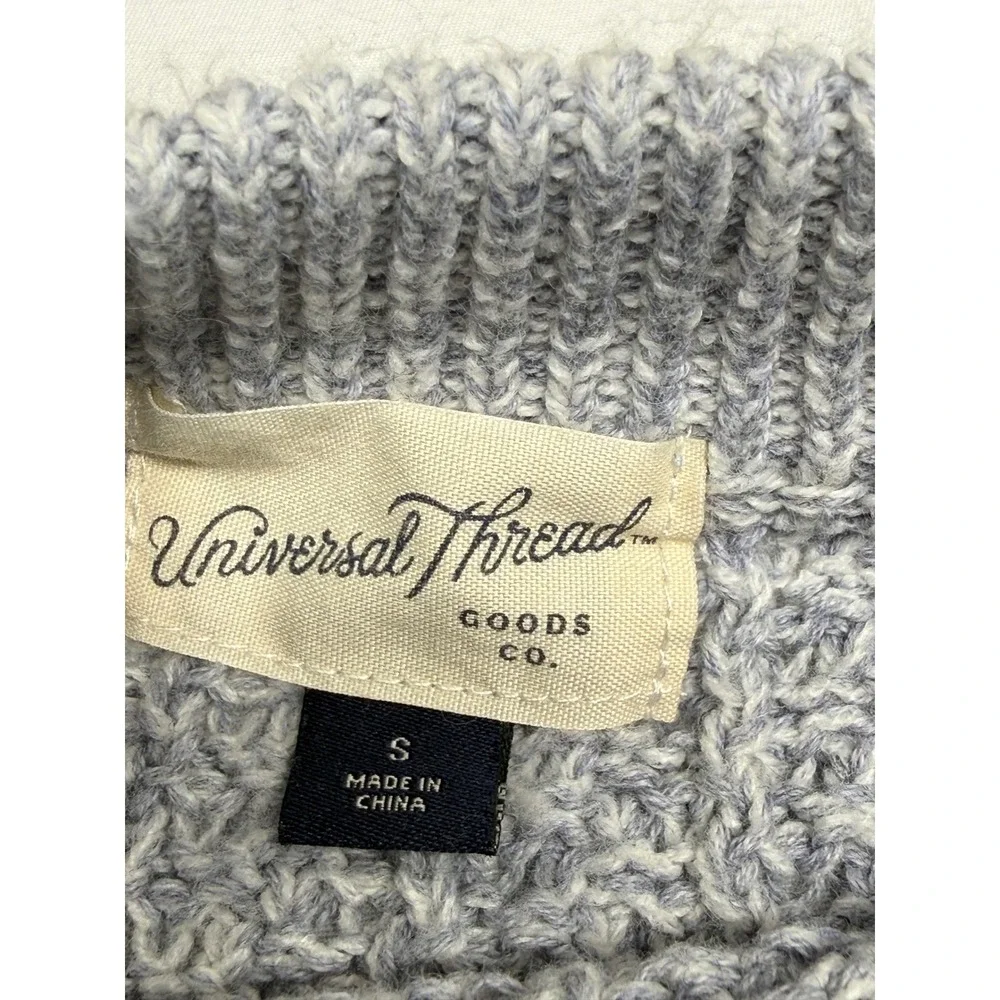Universal‎ Thread Womens Blue Marled Chunky Knit Crewneck Sweater Small Comfy